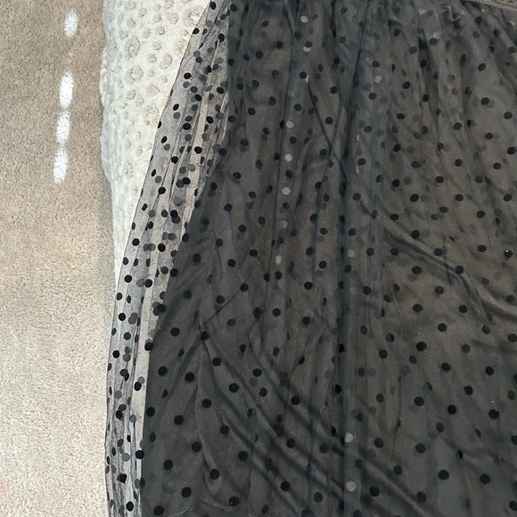 NWT Women’s Plus Size 3X Polka Dot Shear Lined Black Skirt - Picture 3 of 7